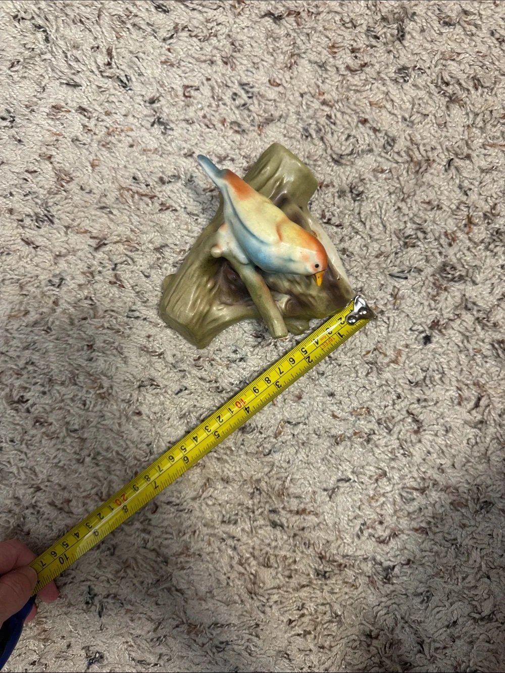 Vintage ceramic bird wall pocket planter